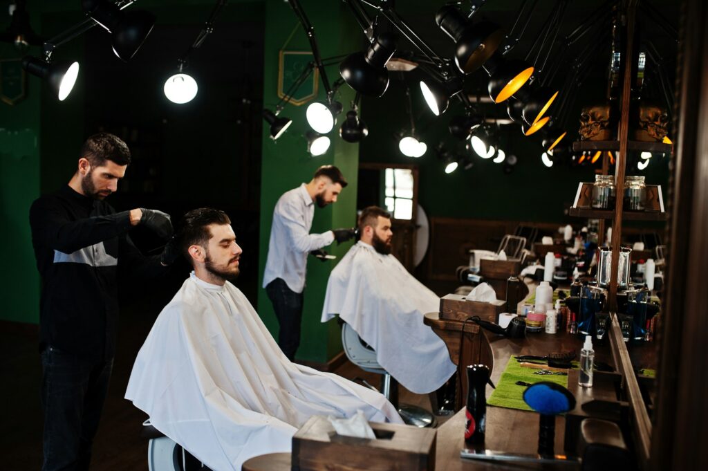 At the barbershop