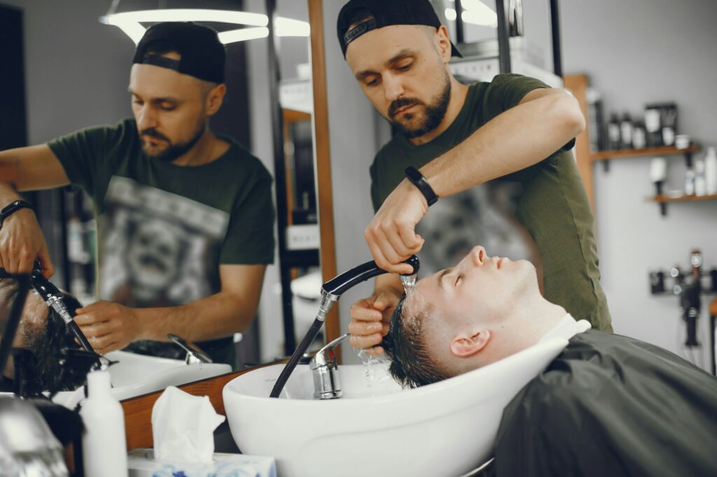 Man in barbershop